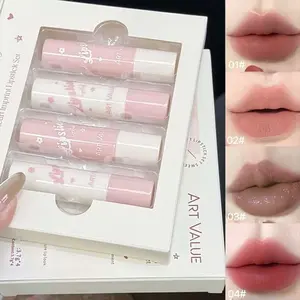 Sweetheart Stamp Lipstick Set, Soft Matte Fine Shimmer Lipstick, Gentle Lipstick, Liquid Form, Perfect for Everyday Use
