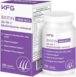 Biotin 10000mcg, Women’s Multivitamin-Mineral, with Keratin, Collagen, Calcium, Niacinamide & Vitamins A, B, D, C, E, for Women Hair, Skin, Nail & Bone Health, 100 Tablets.