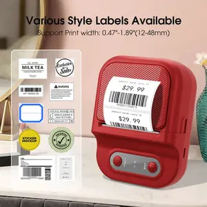 Bluetooth Portable Thermal Label Printer, Wireless Mini Barcode Ideal for Office Use, Retail, Shipping, Home Food Storage
