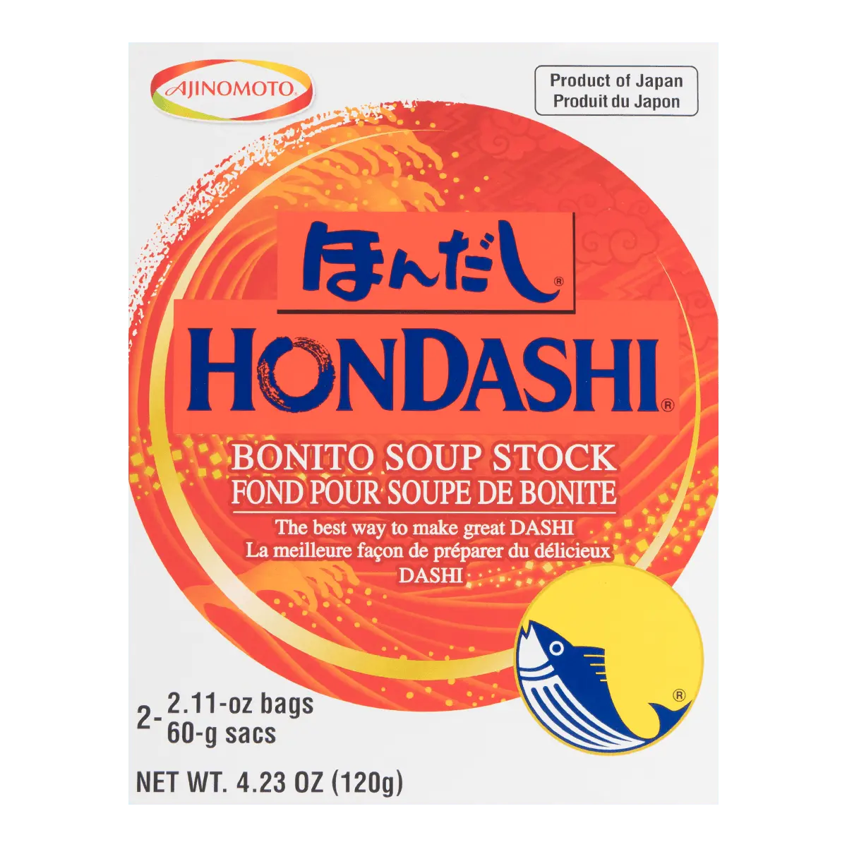 Ajinomoto Katsuobushi Flavor Seasoning 120g - Umami Dashi Powder for Seafood Dishes, Japanese Cooking Essential