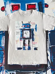 Jean-Michel Basquiat T-Shirt, American Graffiti Artist 1980s Graphic Tee, High-Quality Artwork, Adult Sizes, Casual Fitted, All Seasons