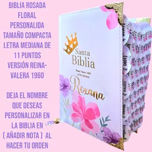 Biblia Personalizada - Rosa Floral Reina-Valera 1960