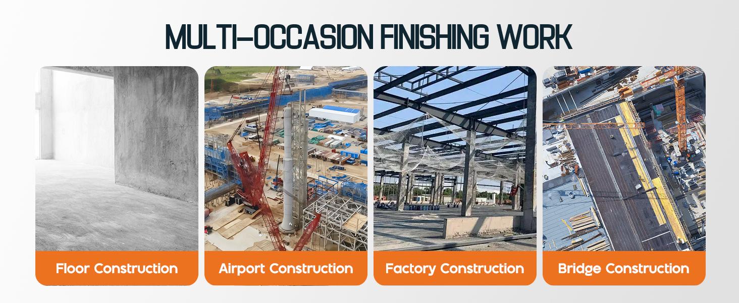 VanAcc 24"/35" Power Trowel, 5.5 HP Honda Engine with Float Pan, Walk-Behind Concrete Trowel with 4 Blades, Heavy Duty Gas-Powered Commercial Screed Cement Surface Finisher