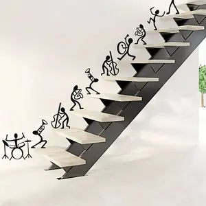 Creative Staircase English Word Wall Decal, Early Education Room Wall Decoration Self-Adhesive Sticker, Home Decor