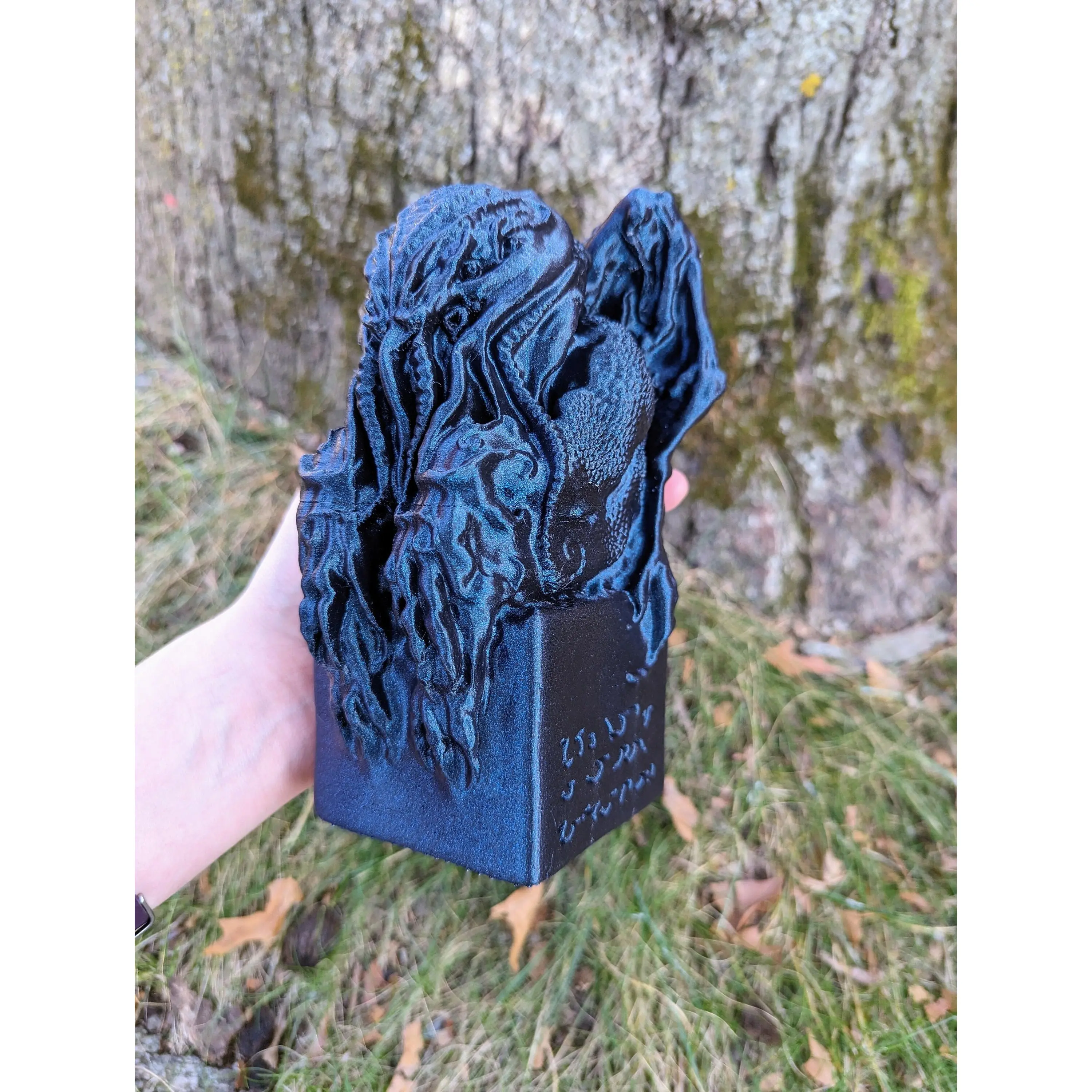 Blue Titanium Cthulhu Statue Huge Cthulhu 'Huge Thulhu!' Statue of Great Old Ones Elder Things The Elder Sign Octopus Statue Lovecraft Gift