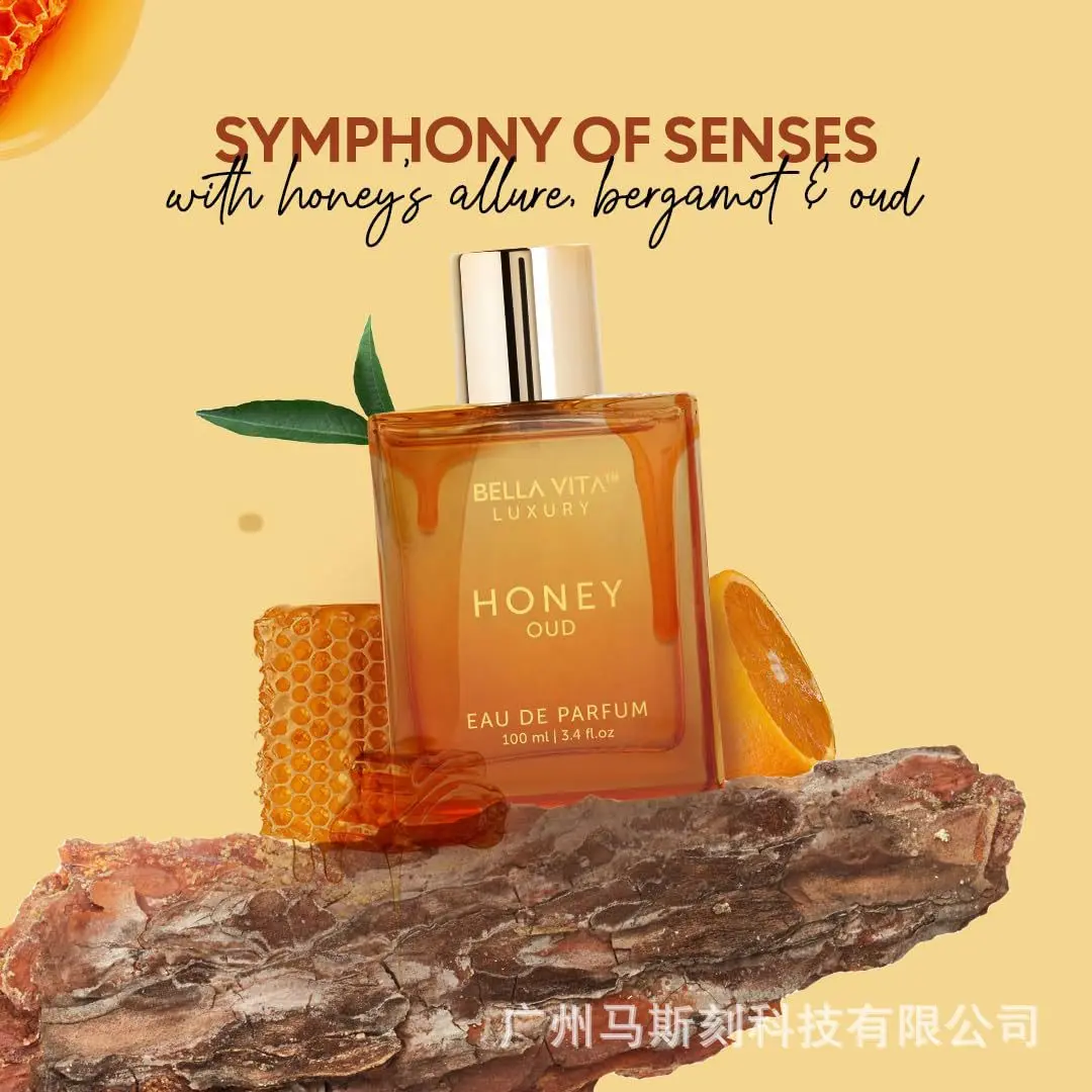 Bella Vita Luxury's Honey Oud I Eau deParfum 100ml (3.4 fl oz) I Patchouli, Vanilla,Bergamot | Floral & Spicy I Made with Clean& Vegan Essentials Oils I Cruelty FreeFragrance Perfume