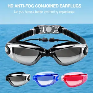 Unisex Adult Swim Goggles, Anti-Fog UV Protection Swimming Gear, Durable Design for Water Sports, Comfortable Fit for Men & Women, Cool Swimming Goggles, Swim Glasses, Swimming Accessories