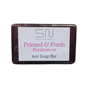 Seoul Naturals Primed & Fresh Persimmon Soap Bar, Green Tea Scented, Nonenal Odor Neutralizer, k beauty, 6 oz