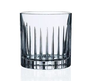 212 MAIN 12oz Straight Lines Double Old Fashion Crystal Glassware Set, Lorenzo Imports 245620 Line