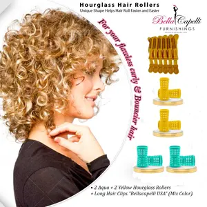 20% OFF package deal for 2 Pack of Yellow & 2 Packs Aqua – Pack of 12 with 12 pack of Bella Hair Clips