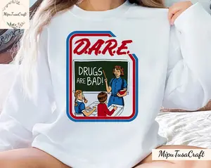 DARE Drugs Are Bad, Drugs Shirt, Vintage T-shirt, 90s Shirt, Overdose Awareness, Dare Shirt,, Casual, Fashion, Menswear, Retro, Streetwear, Top, Basic