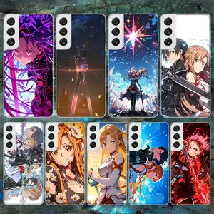 Transparent soft shellAnime Sword Art Online SAO Soft Phone Case For Samsung Galaxy S24 S25 S23 S22 Ultra S21 Plus S20 FE S10 + S10E S25Ultra Pattern S24 Case Premium Phone Case Deals For You