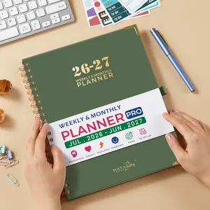 Academic Planner 2026-2027, July 2026 - June 2027 A4 Weekly ＆ Monthly Planner with 12 Monthly Tabs, Ruler, 4 Planning Stickers, Large Spiral Planner for School Teachers Students Organizing, 8.7"x11"