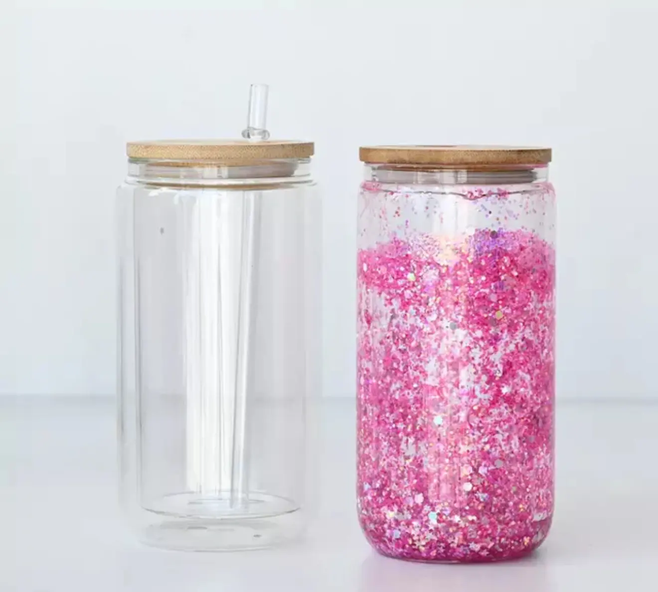 16oz Custom Acrylic Snow Globe Cups with Unique Design and 16 oz Capacity for Personal Use or Gifting