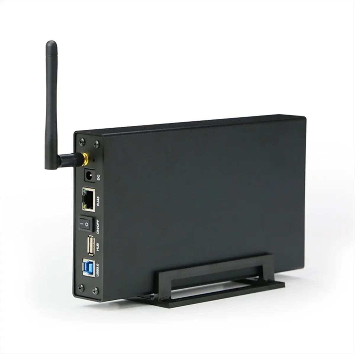 Portable 3.5inch HDD SSD Enclosure Portable USB3.0 Rj45 Ethernet NAS Network Streaming Server Storage for Case US Plug