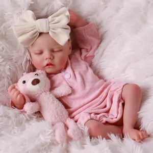 BABESIDE Lifelike Reborn Baby Dolls 17Inch Fabric body+vinyl limbs Real Life Baby Dolls with Toy Accessories For kids Age 3+ Suitable gifts for Mother's Day Valentine'sDay Children's Day & Christmas