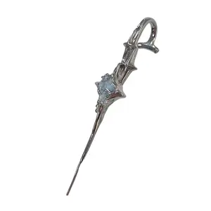 Minimalist Punk Hip Hop Geometric Four-Pointed Star Earrings Cool