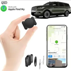 Qrd Mfi GPS Tracker for Car, Mini Tracker with Weatherproof Magnetic Case, No Monthly Fee, Best Hidden GPS Tracker, Works with Apple Find My
