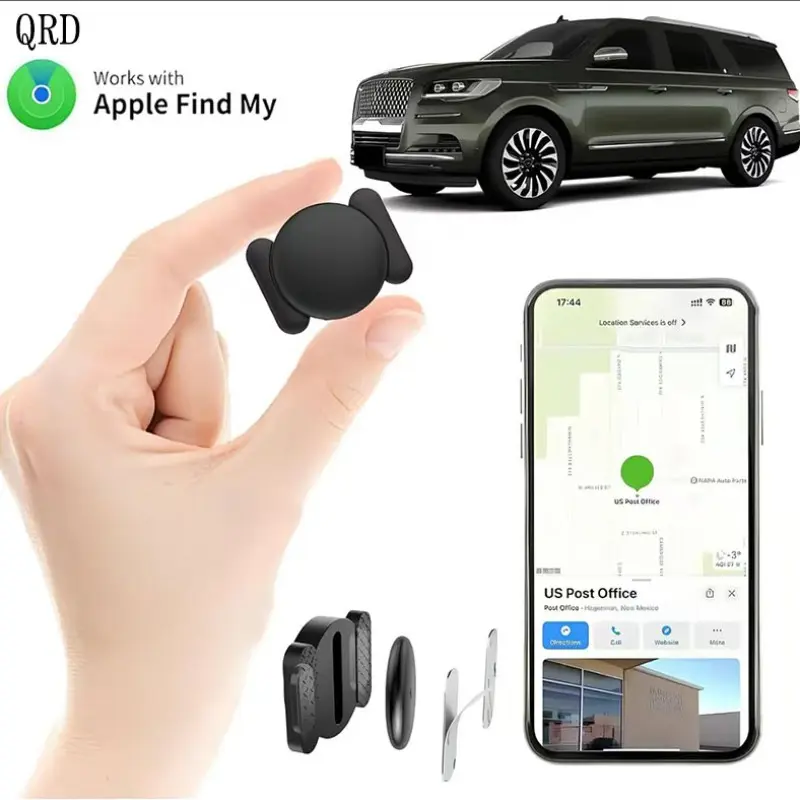 Qrd Mfi GPS Tracker for Car, Mini Tracker with Weatherproof Magnetic Case, No Monthly Fee, Best Hidden GPS Tracker, Works with Apple Find My, Rechargeable Gps Tracker, GPS Vehicle Tracker, Hidden Gps Tracking