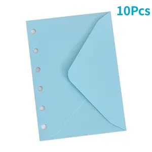1set/10Pcs Storage in A7 loose leaf shell ledger, colored envelope materials, stickers, notes, classification, storage bags, paper bags