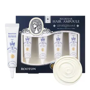 [ROOTON Official Store] Regresar Hair Ampoule 0.5 fl.oz × 4 (15 ml × 4ea) – Women Leave-On Protein Repair Ampoule for Damaged Hair, Cortex & Cuticle Restoration, Shine & Elasticity with PI-Complex