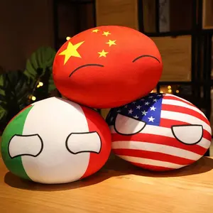 Hot  10/30cm Polandball Country Ball Toy Plush Pendant Plush Doll Countryball Ussr Usa France Russia Uk Japan Germany  Italy