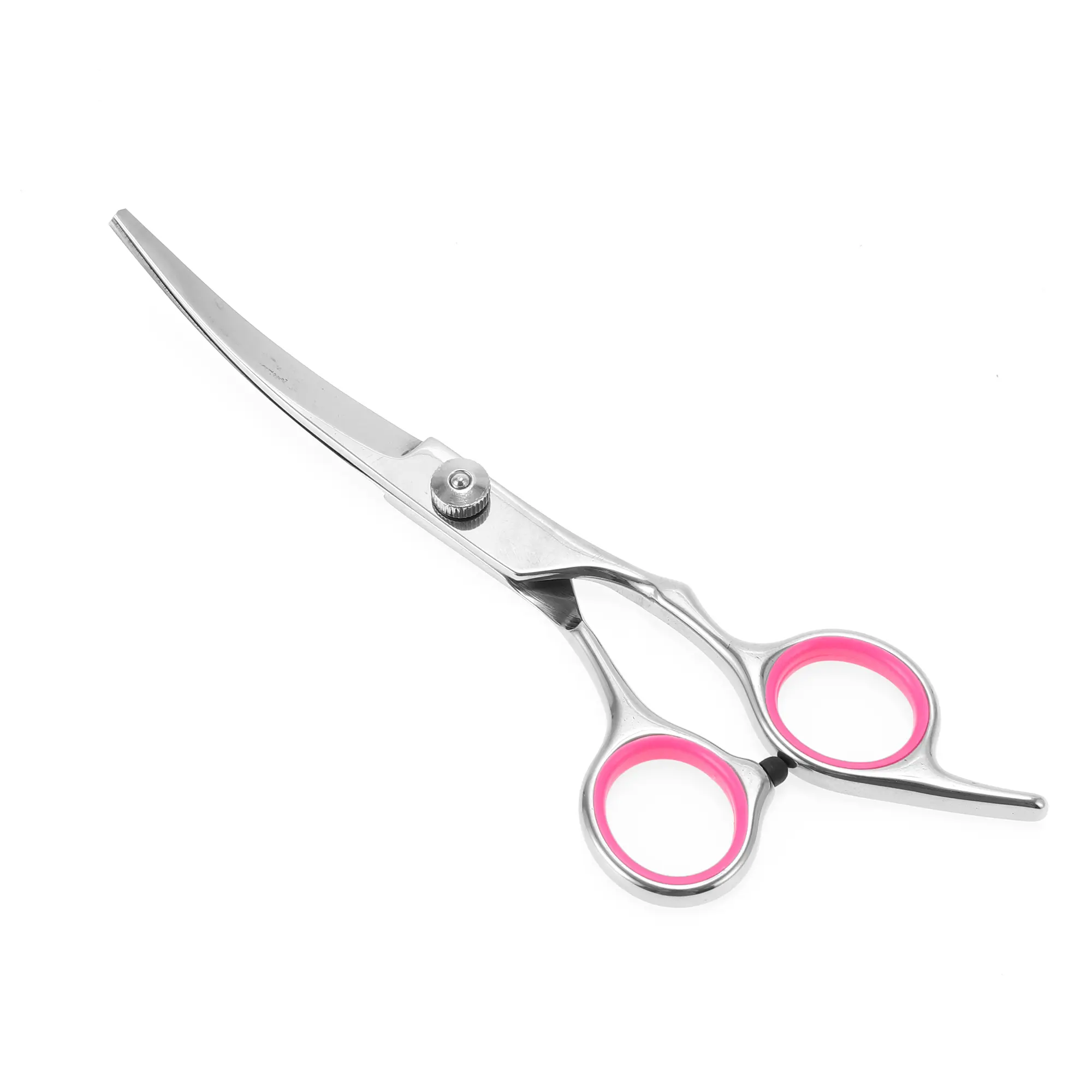 VOCOSTE 1 Pc Dog Grooming Scissors for Pets Shop 5.5 Inches Silver Tone Pink