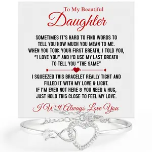 To My Daughter Gift, Jewelry to Daughter, Bracelet For Her, For Graduation Christmas Birthday Present Ideas From Mom and Dad, Unique Gift for Daughter