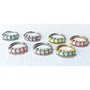 1pc Bendable 5 Illuminating Stone Hoop Ring Cartilage Rook Daith Helix Tragus