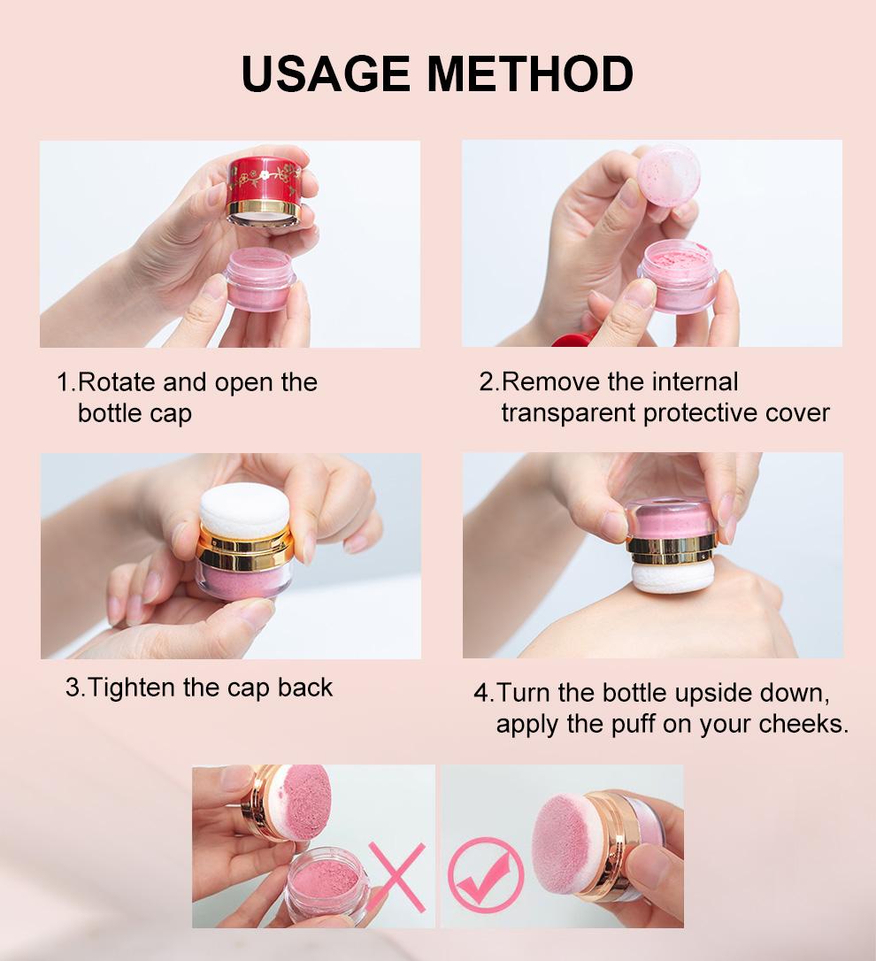 3 boxes,makeup set kit,Lazy blush, quick makeup, with a small mirror, makeup at any time, 3 color blush, enhance color, cosmetics,Valentine's Day gift，Holiday gift