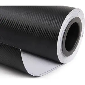 3D Black Carbon Fiber Film Twill Weave Vinyl Sheet Roll Wrap DIY Decals (24" X 60" / 2FT X 5FT)