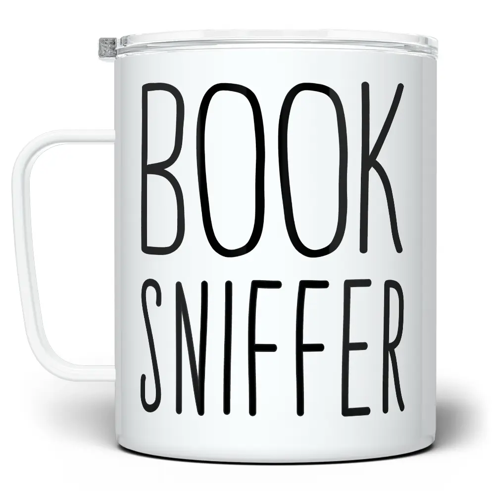 LOFTIPOP Book Sniffer Coffee Mug, Funny Bookish Reading Lover Cup, BookTok Bibliophile Gifts, Designed and Printed in the USA by Loftipop