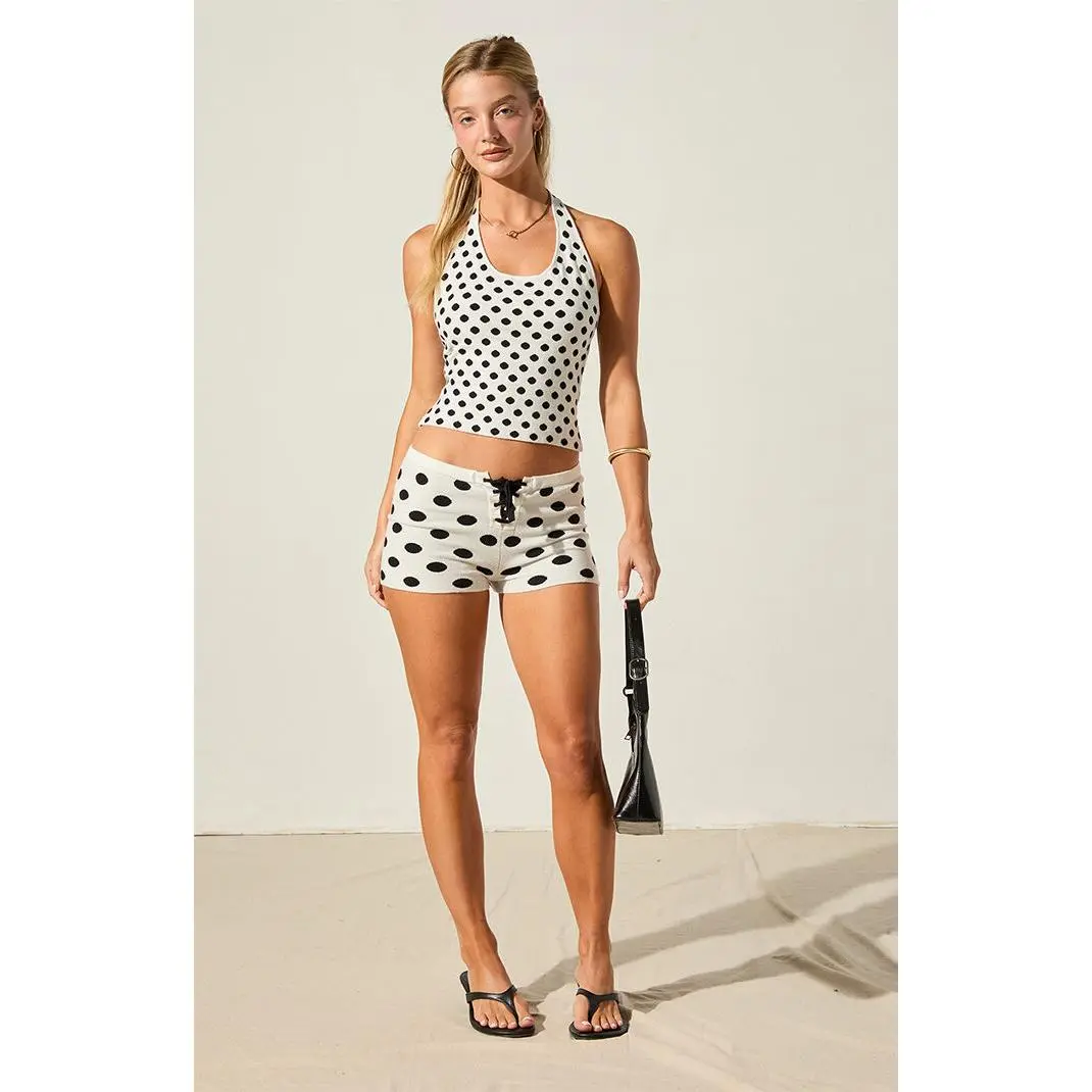 Beverly and Beck Women's Aaliyah Lace-Up Knit Shorts