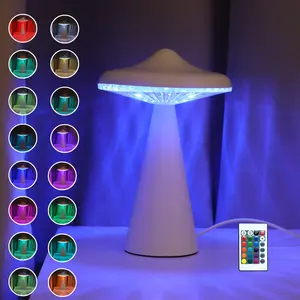 Unique Ufo LED Night Light with Remote Controller, RGB Color Changing, USB Powered Decorative Gift for Home Office Party Holiday