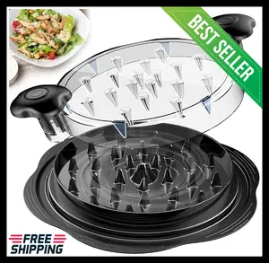 LARGE CHICKEN MEAT SHREDDER TOOL | BREAST MEAT GRINDER | NON-SLIP GRIP | NO BPA | WITH RUBBER MAT + CLEANING BRUSH INCLUDED