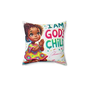 I AM GODS CHILD- Spun Polyester Square Pillow soft neck support pillow