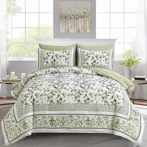 Floral Comforter Set Full Size, 7 count Bed in a Bag Full Size Sage Green  on White Botanical Bedding Set, Soft Microfiber Bedding Comforter Sets with Sheets for  Season