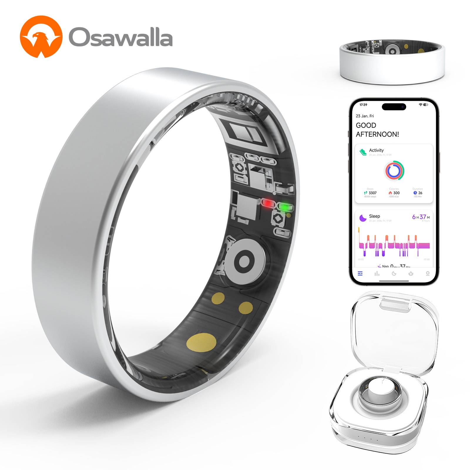 2026 New Smart Ring, Sleep & Heart Rate Monitoring, Waterproof for Swimming, Unisex Couple Style, Compatible with Android & iOS 2026 New Smart Ring, Sleep & Heart Rate Monitoring, Waterproof for Swimming, Unisex Couple Style, Compatible with Android & iOS