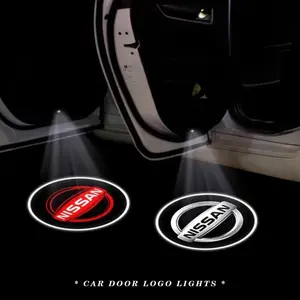 Car Door Welcome LED High Definition Projection Light, Nissan Brand Welcome Prompt Lamp, Fits Nissan Sunny, X-Trail, Tiida, Note