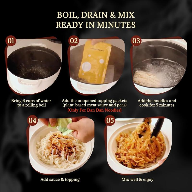 Noodology Chili Sesame Garlic Saucy Noodles Dishes, Taipei Mala Spicy Savory Nutty Chinese Flavor, Hand-Sliced Thick Noodles Ramen, Sun-Dried, Ready In Minutes, 4 Pack