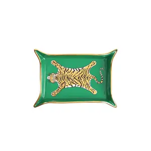 Jonathan Adler Tiger Valet Tray in Green