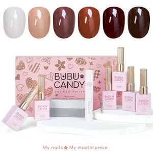 One-Step Gel Nail Polish Set: 6 Blends of Coffee Shades (KT2657-KT2662) - Complete 6-Color Solid Collection for Easy Home Salon Manicure,Quick-Drying DIY Nails Nail Art, Liquid gel nails, Manicure kit,2026 Spring New Arrivals