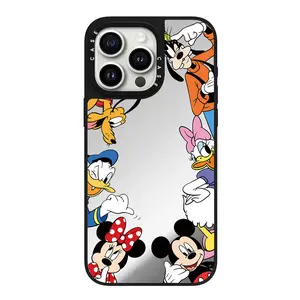 Disney Mirror-Finish Mobile Phone Case with Mickey Minnie & Friends Design for Stylish Protection Featuring Classic Characters
