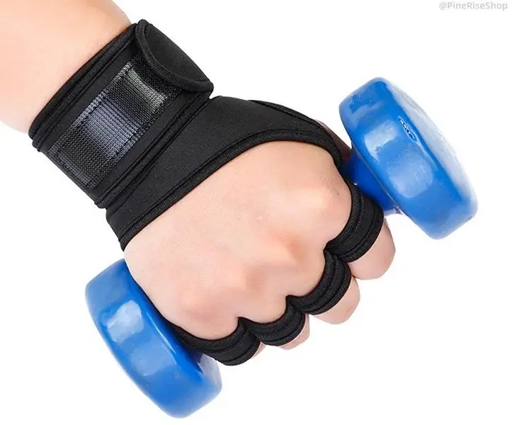 Wrist Support Fitness Gloves Unisex Half Finger Weight Lifting Gloves Anti-Callus Non-Slip Anti-Abrasion Shockproof for Dumbbell Pull Up Barbell Gym Outdoor Training