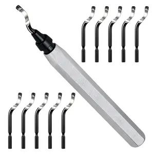 Deburring Tool, Deburring Tool  Printing with 11 High Speed Steel , Deburring Tools for Metal, , Copper, PVC Pipes, Plastic, ,  Printer Edges, Deburring Burr Remover Reamer Tool