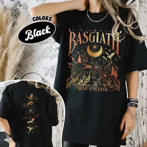 Basgiath War College 2 Sided Shirt, Dragon Rider TShirt, Fourth Wing Riders Quadrant, Trendy Book Merch,Bookish Gifts