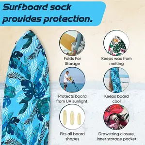 Outer Mountain Surfboard Sock - Surfboard bag, Surfing sock, Surfboard Canvas Sock - Surfer Gift