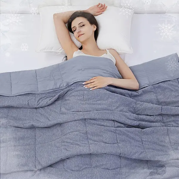 Summer Cooling Blanket,Ice Cooling Bed Comforter for Hot Sleepers, Double Sided Lightweight Breathable for Night Sweats, Machine Washable