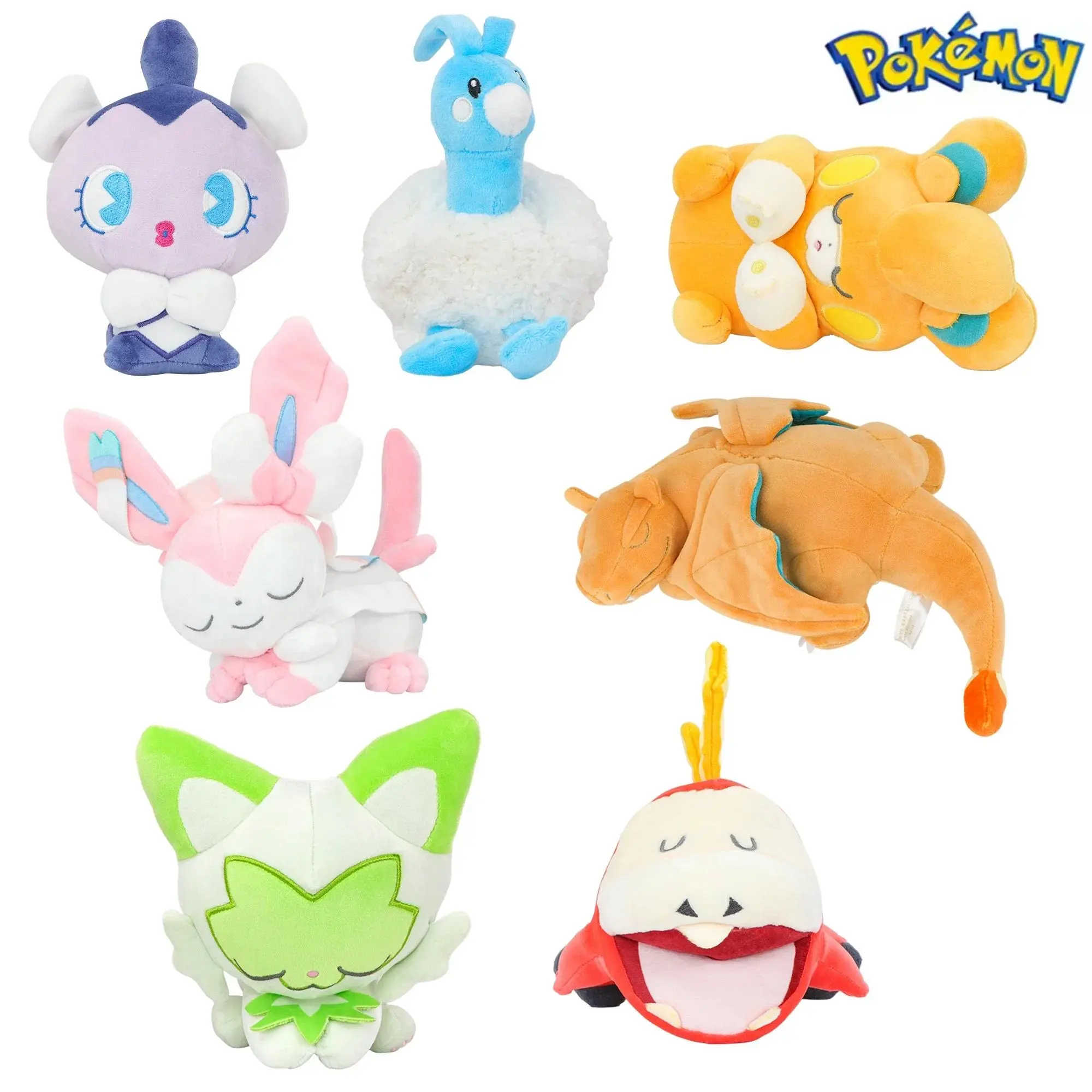 Eevee Sylveon Sprigatito Charizard Fuecoco Pamo Plush Toys Stuffed Animal Collectible Soft Plushies Cartoon Character Dolls 18CM