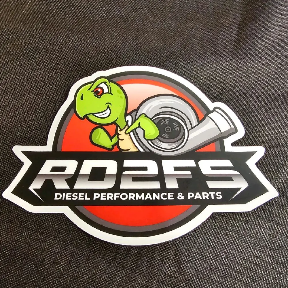 RD2FS Clear Vinyl Sticker 7" x 2.25"
